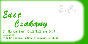 edit csakany business card